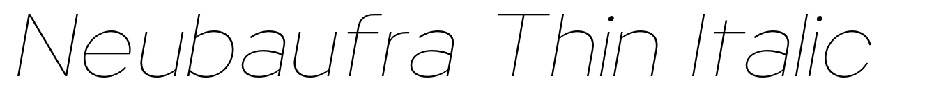 Neubaufra Thin Italic